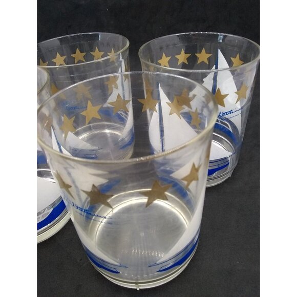 Vtg. Nautical Themed 1985 Thermo Serv Edgar Watkins Acrylic Plastic 4 Cups - Picture 2 of 11